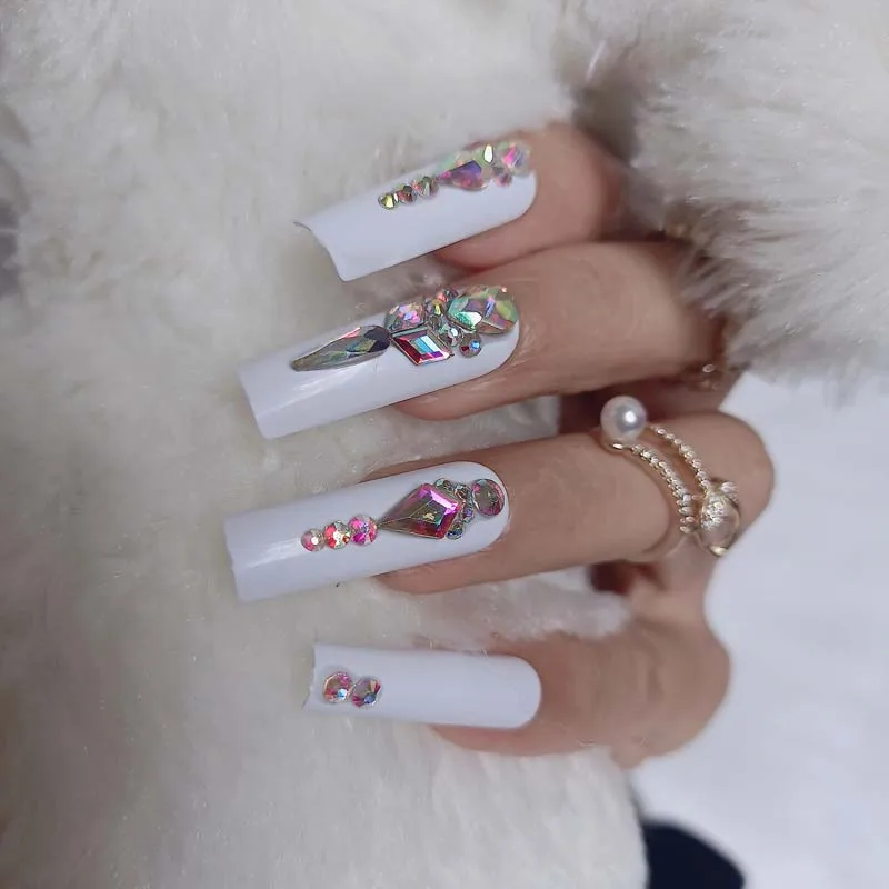 24 шт. Роскошные ювелирные изделия с широким кристаллом полные бриллиантами