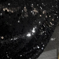black starry sky shiny bronzing sequins cloth gradient background edition special creative stitching clothing designer fabric