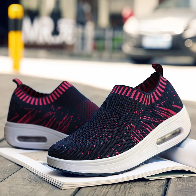 Women's Shake Shoes Comfortable Platform Walking Sneakers Lightweight Casual Air Fitness Footwear