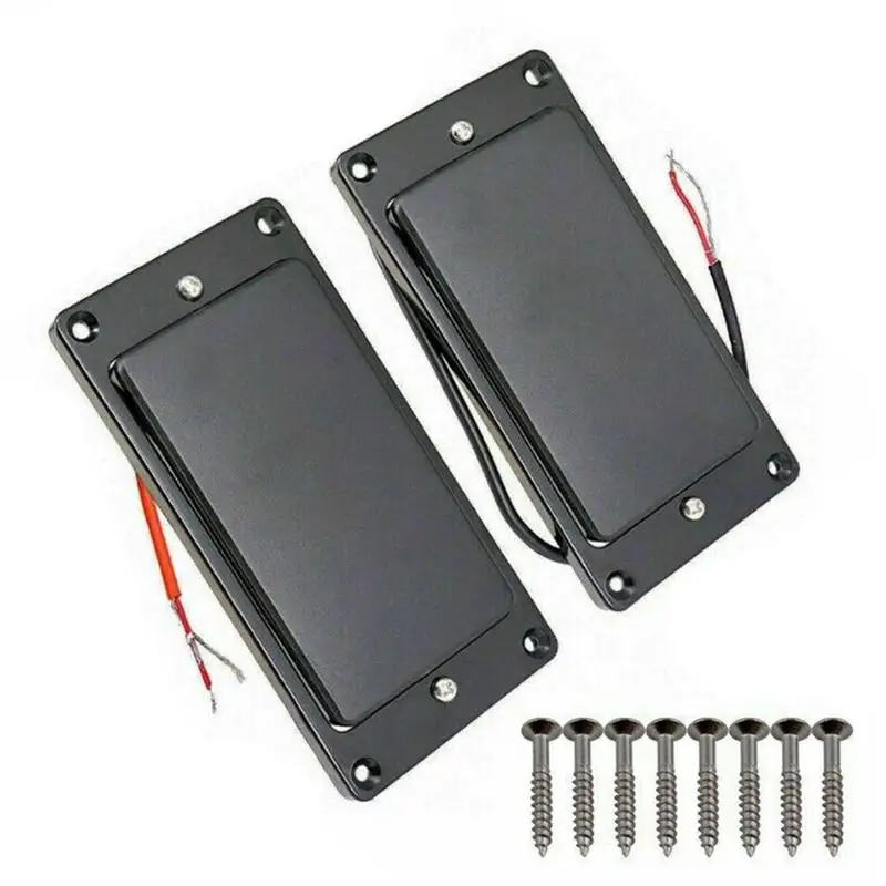 

Black Sealed Humbucker Pickup Mini Black Electric Guitar Pickup Closed Double Coil Pickups Replacement Compatible With LP Style