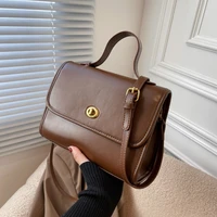 vintage pu leather small flap crossbody bags for women 2022 hit trend womens branded side bag shoulder handbags and purses