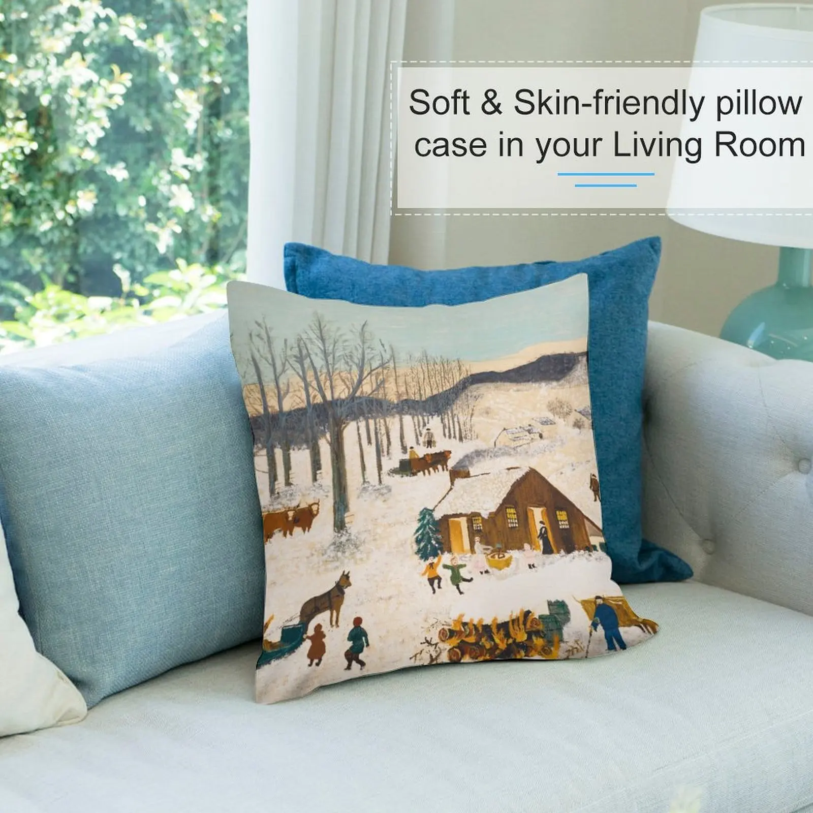 Декоративная подушка для дивана Анна Мэри Робертсон внук Моисей