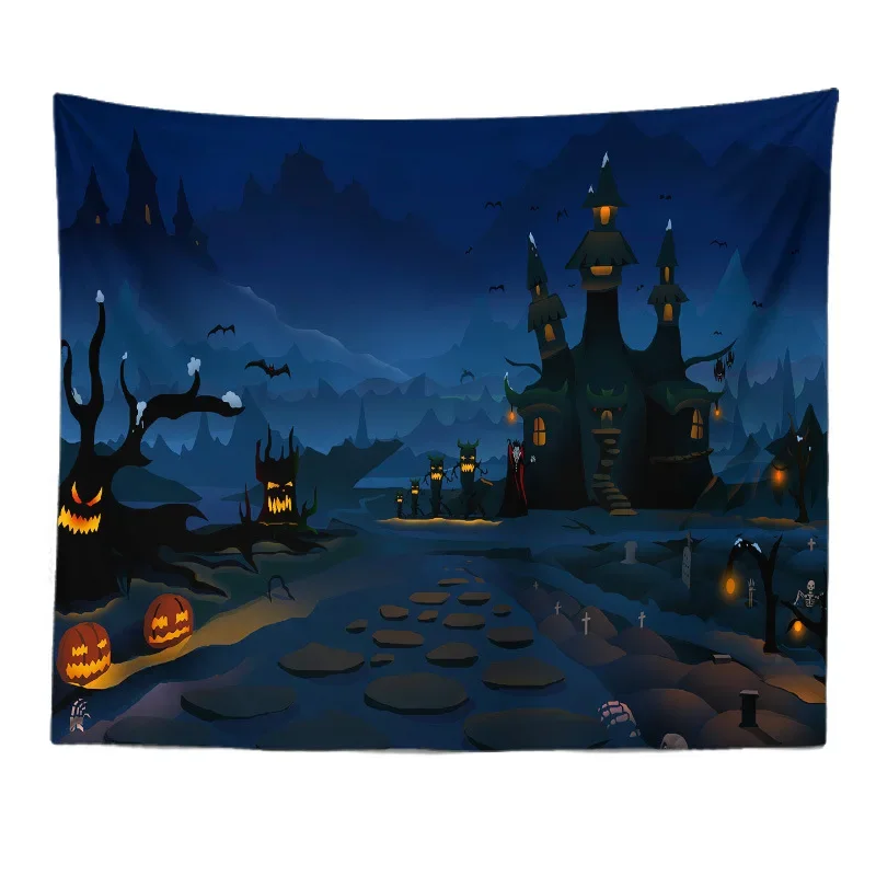 Настенный 3D гобелен с цифровой печатью украшение на Хэллоуин тыква ведьма