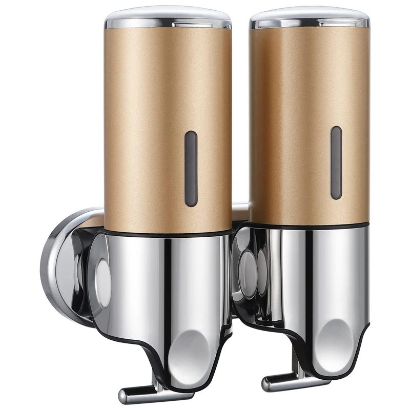 

Двухкамерный дозатор для мыла, настенный ручной диспенсер для мыла, шампунь 1000 мл