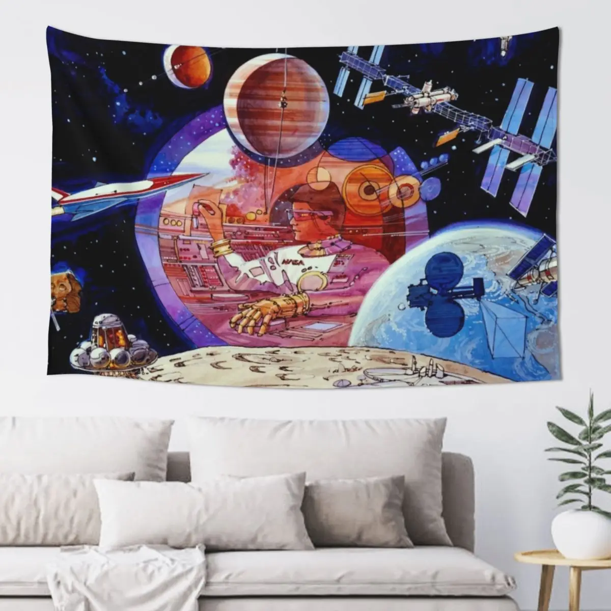 NASA ARC Ретро космический гобелен