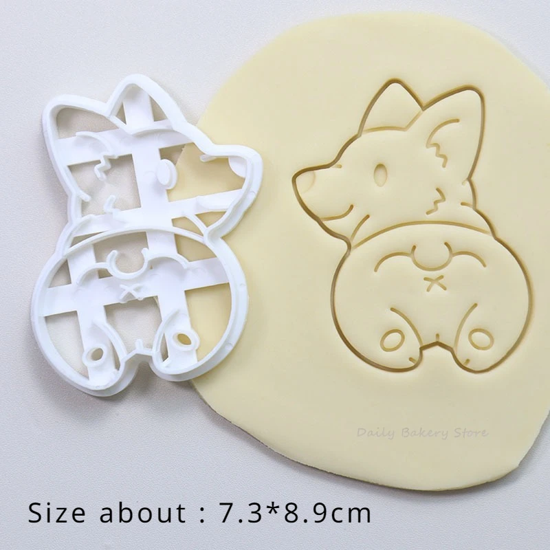 

Пластиковые формочки для печенья Corgi, набор из 3 штук