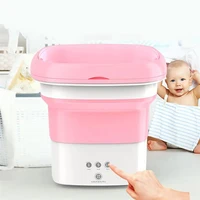new mini folding washing machine wash fruits electric touch button household portable washer foldable barrel type for travel