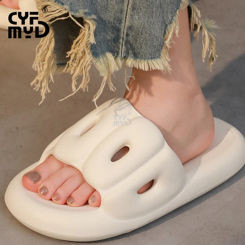 Women's Slippers for Home Cute Sturdy Sole Comfortable Woman Shoe Soft Summer EVA Slipper Wear-resistant Bathroom Slide Non-slip