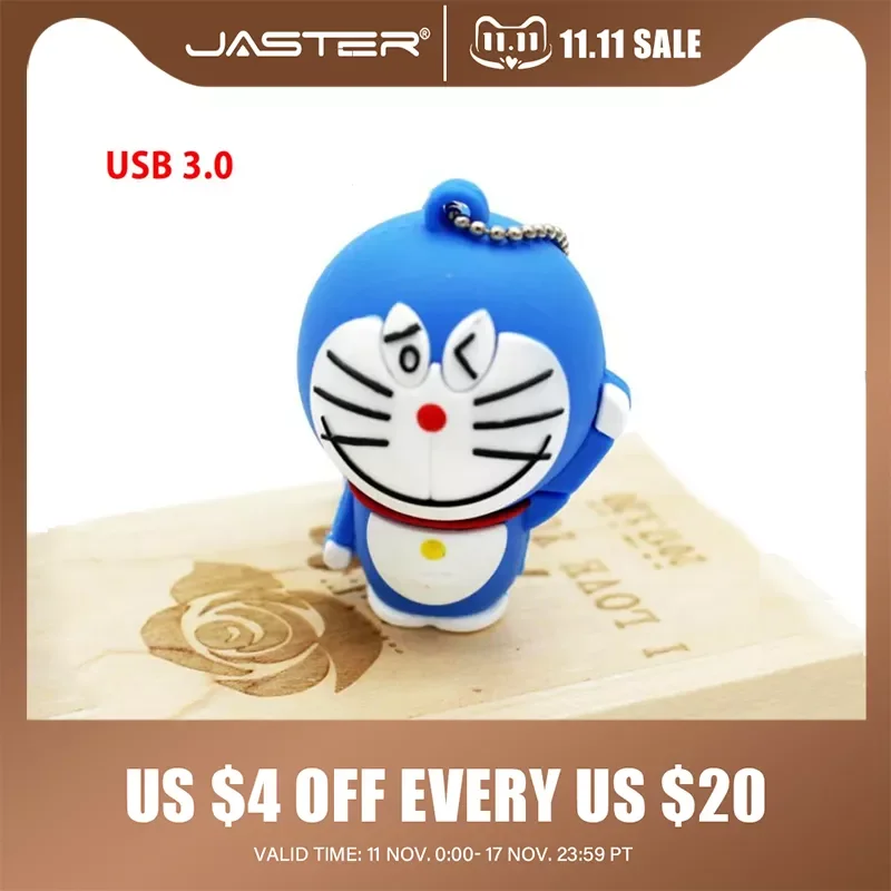 

JASTER 3.0 Free shipping Doraemon 4G 8G 16G 32G 64GGB thumb drive cartoon cat usb flash drive usb 3.0 lovely pendrives creativo
