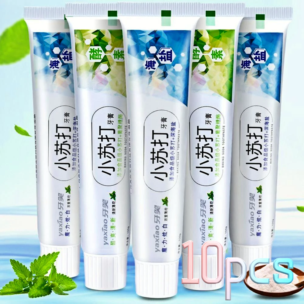 

10 шт., отбеливающая зубная паста, с мятным вкусом