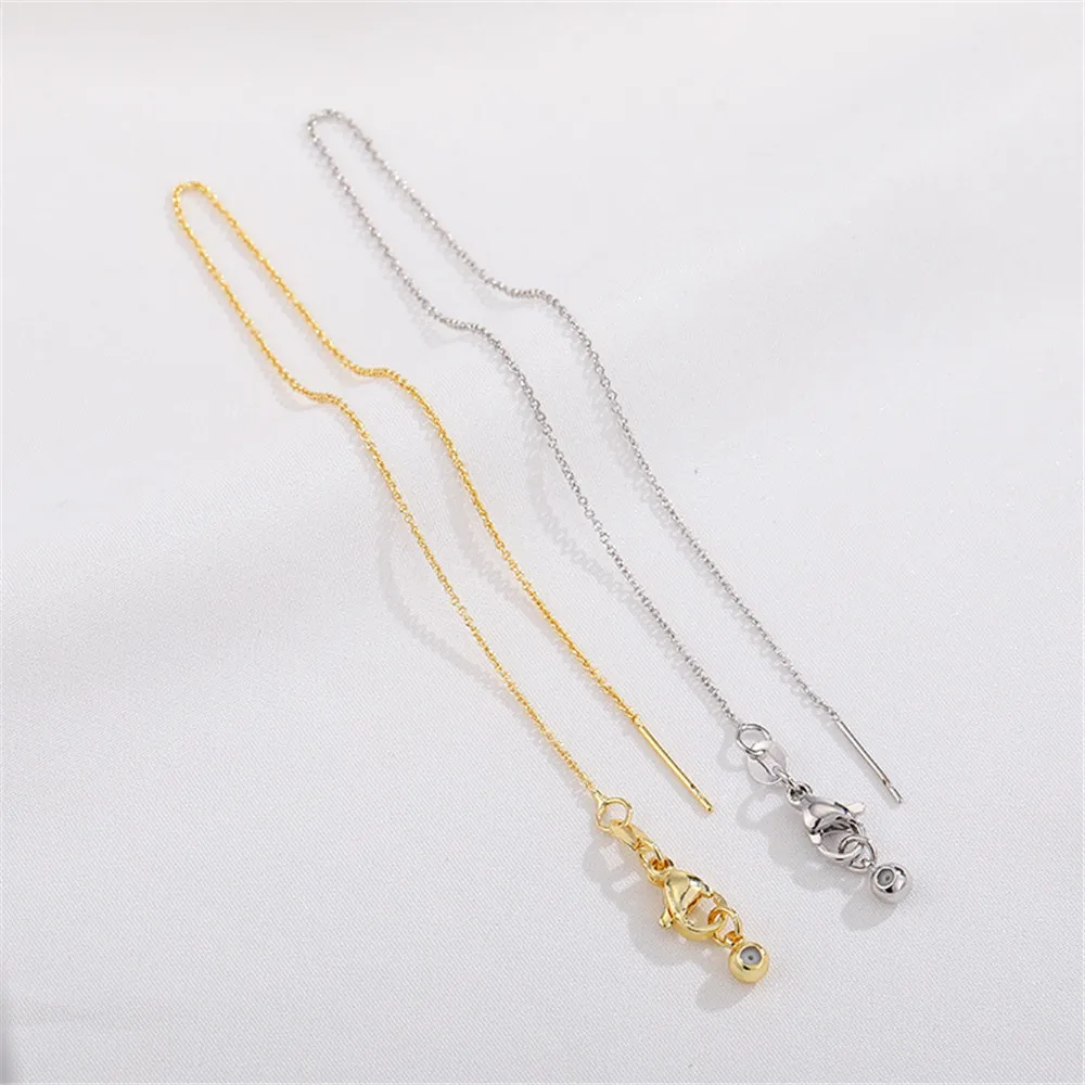 

18K bag gold pin type adjustable O word universal bracelet handmade diy made necklace beaded jewelry accessories materials