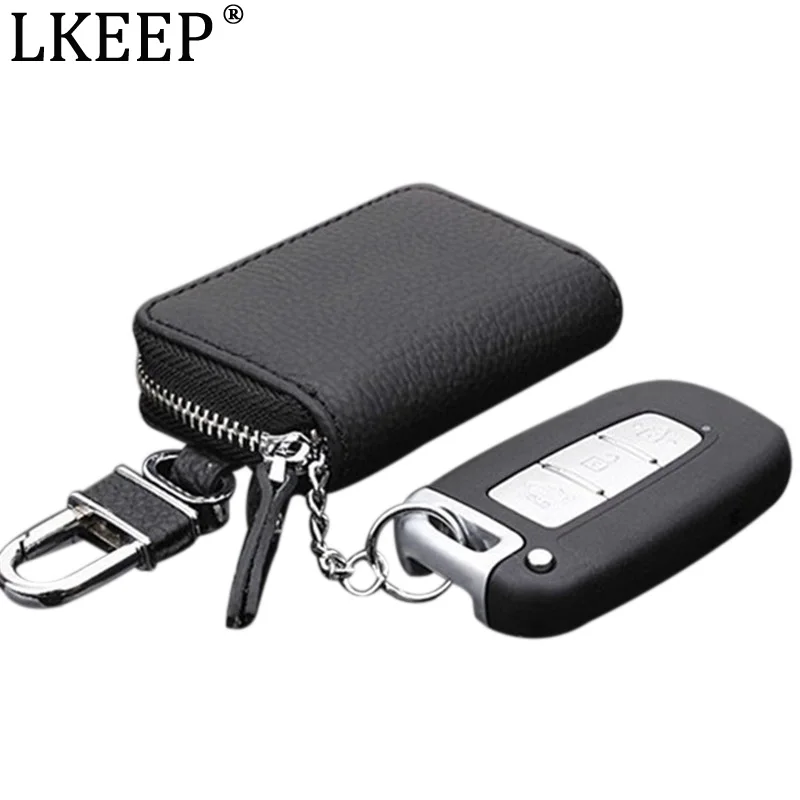 

PU Leather Car Key Wallets Men Women Key Holder Housekeeper Key Organizer Keychain Cover Zipper Keys Case Bags Key Pouch Wallet