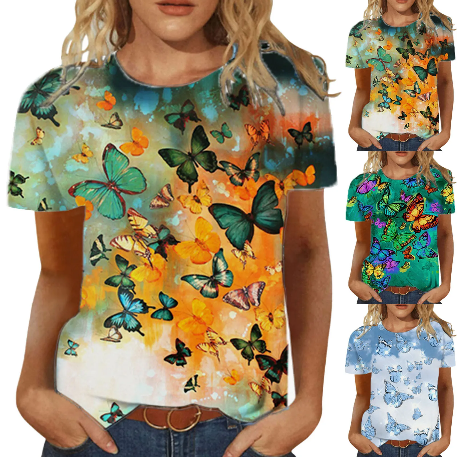 

Women's Western Ethnic Style Pattern Printed V Neck T Shirt Western Style Short Sleeve Short Wear Women Cotton Sweatshirt