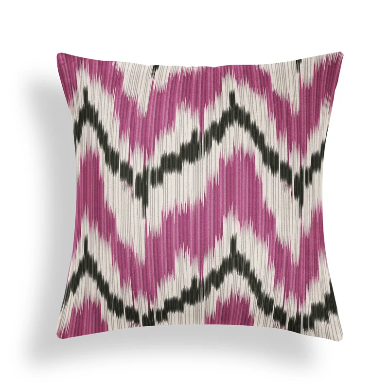 

Modern Home Decor Pillowcase Graffiti Printed Colorful Cushion Cover Retro Neutral Purple Geometry Abstract Throw Pillow Cover
