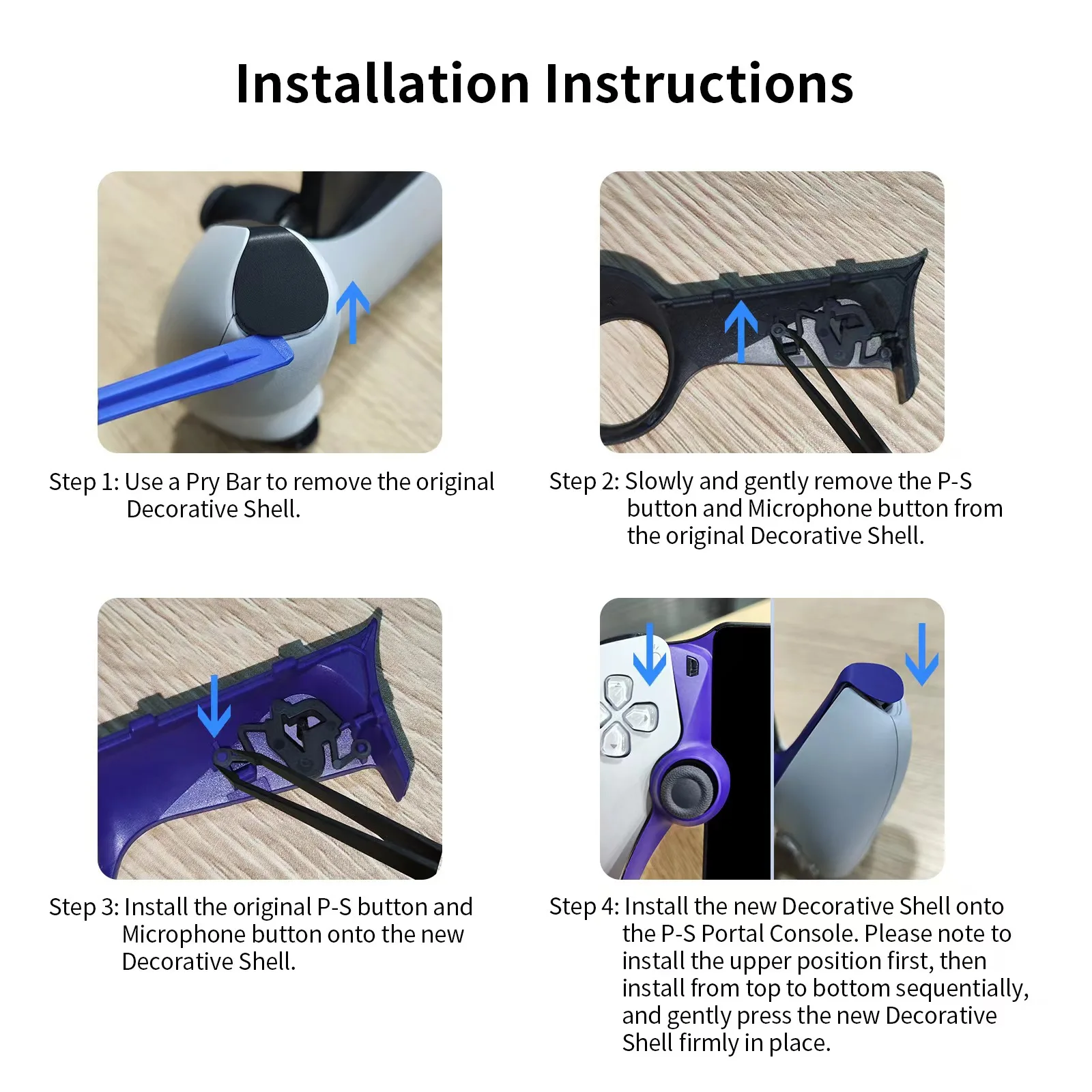 Декоративная полоса для консоли PS5 с клавишным колпачком и инструмент снятия