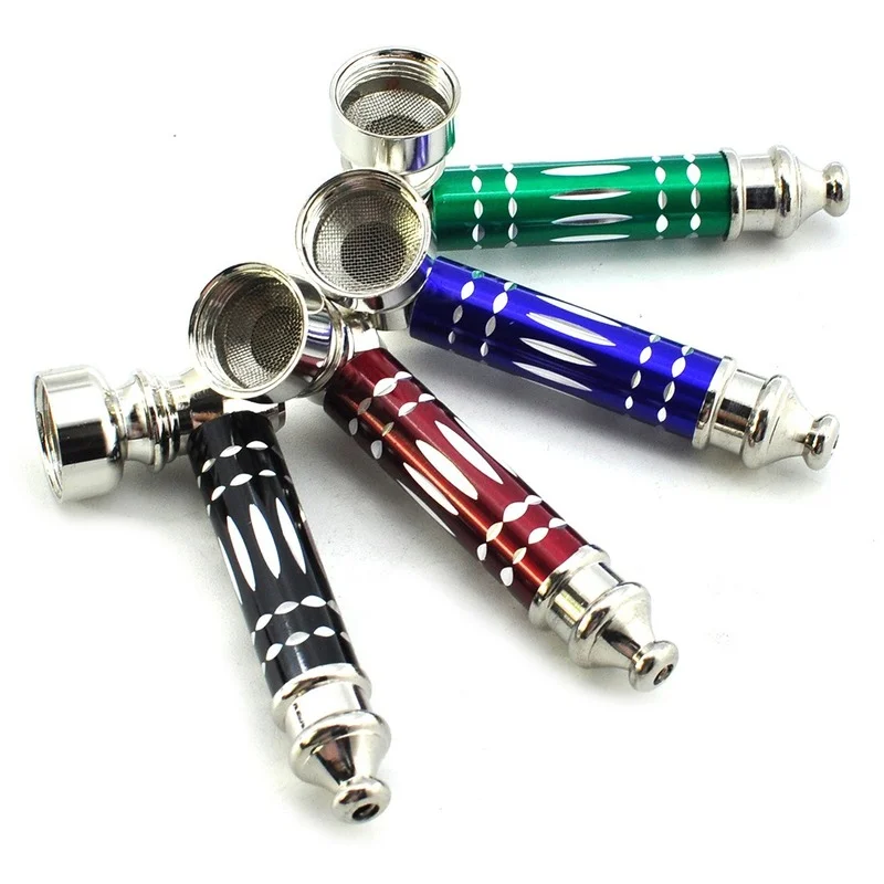 

Smoking Accessories Small Bamboo Tobacco Stems Smoke Metal Pipes Portable Smoking Pipe Herb Tobacco Pipes Cigarette Holder Gifts