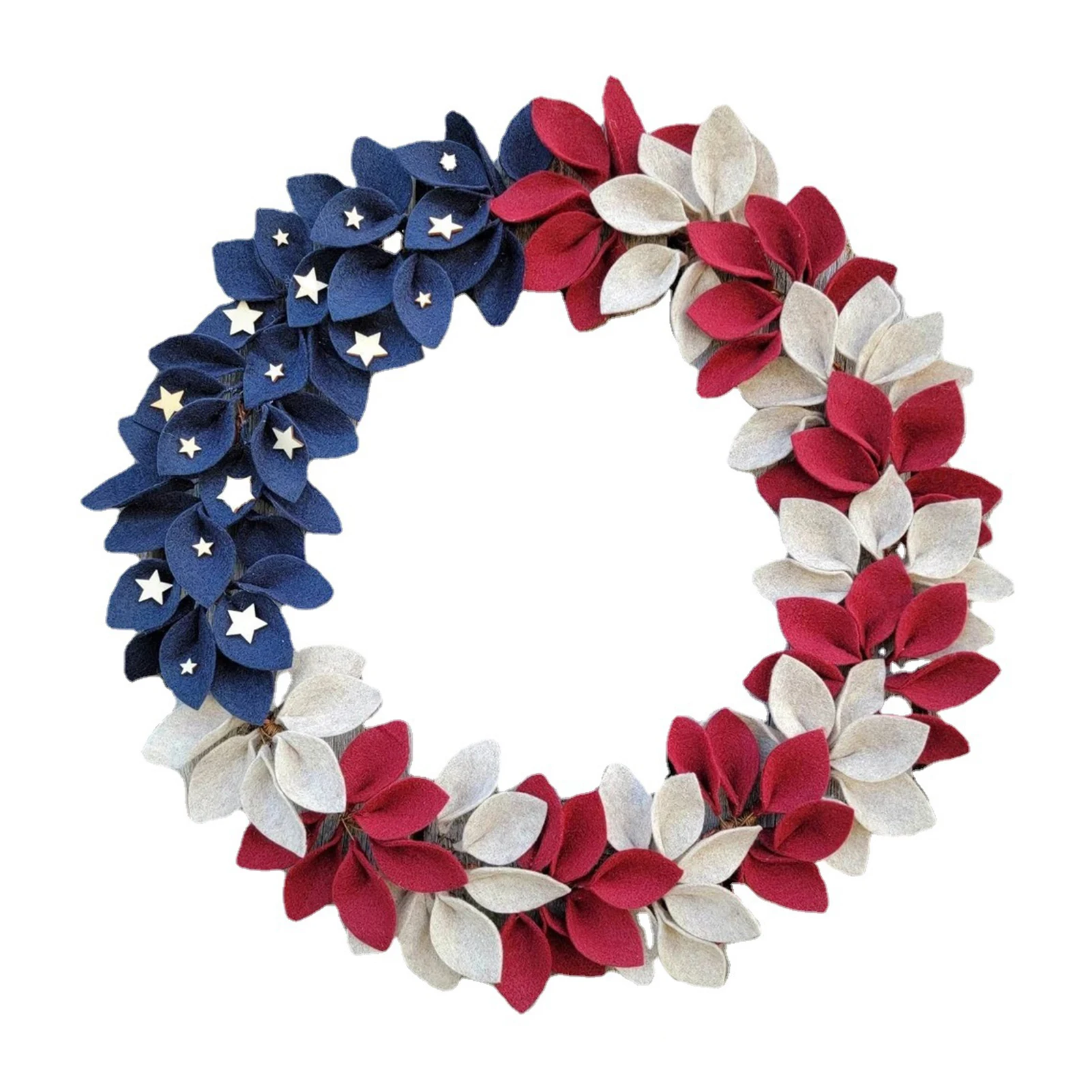 

Independence Day Wreath Decorations Memorial American Flag Floral Wreath For Front Door Outside Spring Patriotic Memorial