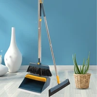 3 in 1 broom standing and dustpan set swivel cleaning sweep broom dustpan with comb wall mount limpeza de casa home products