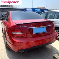 for mercedes benz c class w204 c180 c250 c300 c63 amg 2008 2014 abs material rear trunk spoiler car rear wing trim