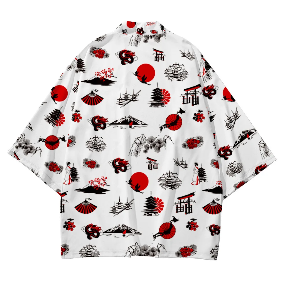 

Beach Japanese Fashion Kimono Kimetsu No Yaiba Robe Cardigan Men Shirts Plus Size 6XL 5XL 4XL 3XL Yukata Haori Women's Clothing