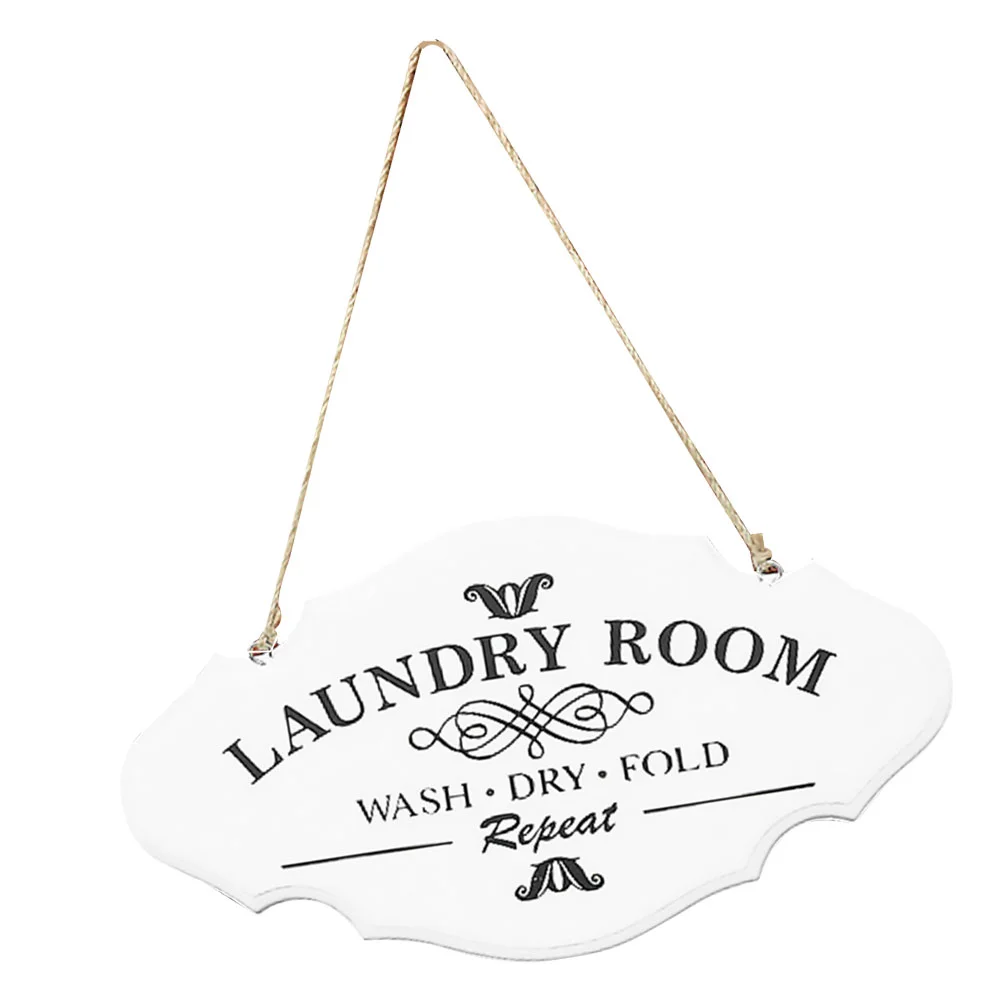 

Laundry Room Plaques Signs Wall Door Hangtag Vintage Wooden Farmhouse Sign