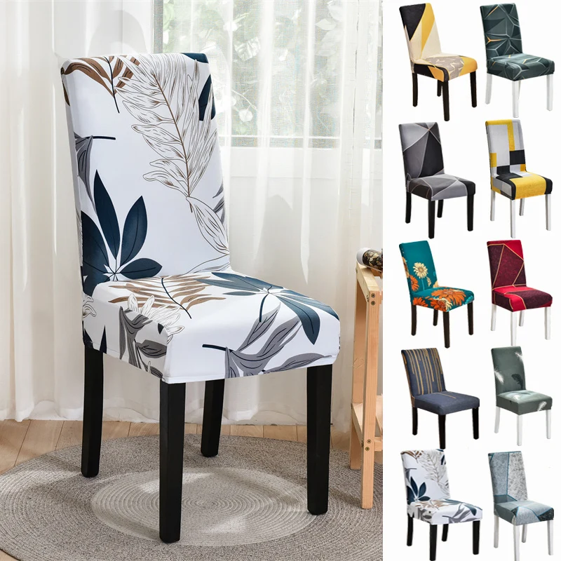 

Floral Elastic Dining Chair Cover 1/4/6/8 Pcs For Dining Room Stretch Chair Cover Slipcovers for Living Room Kitchen Wedding