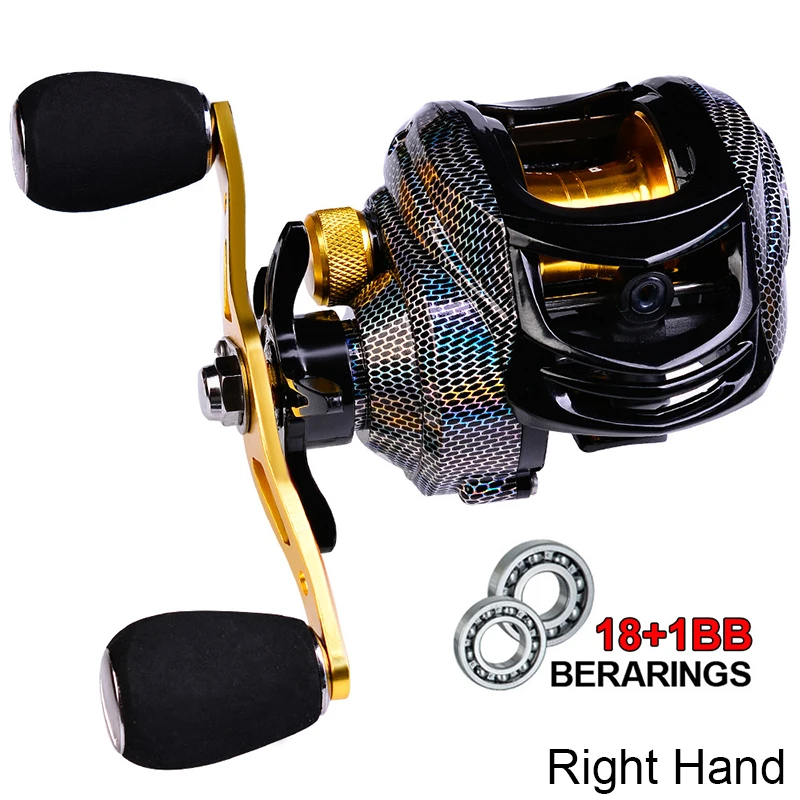 

Fishing Reel Metal Drop 18+1BB Lure Everything For Micro Sea Wheel 10KG Max Resistance 9-Speed Brake Knob Casting Tools Supplies