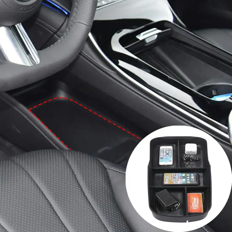 

Для Mercedes-benz EQE ABS черный Автомобильный Центральный контроллер под контейнер для хранения мобильный телефон tray автомобильные аксессуары для интерьера