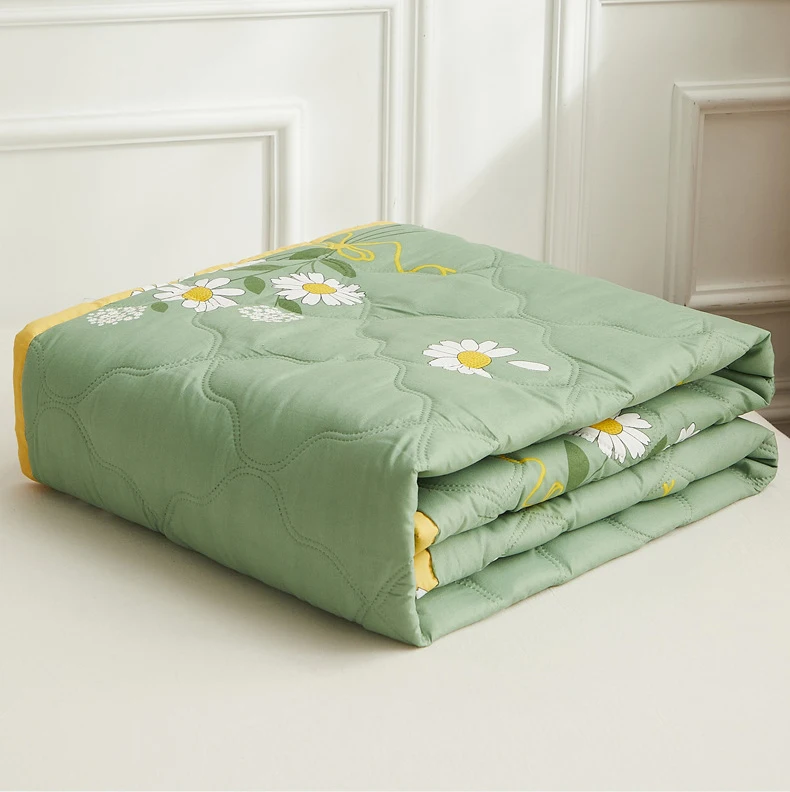 Washed Cotton Air Conditioner Quilt Soft Daisy Printed Quilting Summer Mechanical Wash Soft Comforter Single Double Blanket Quil enlarge