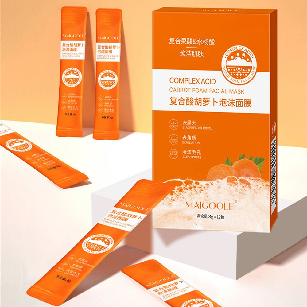 

Facial Mask Women Effervescent Carrot Facial Mask Skin Care Kit Moisturizing Pores Carrot Facial Mask