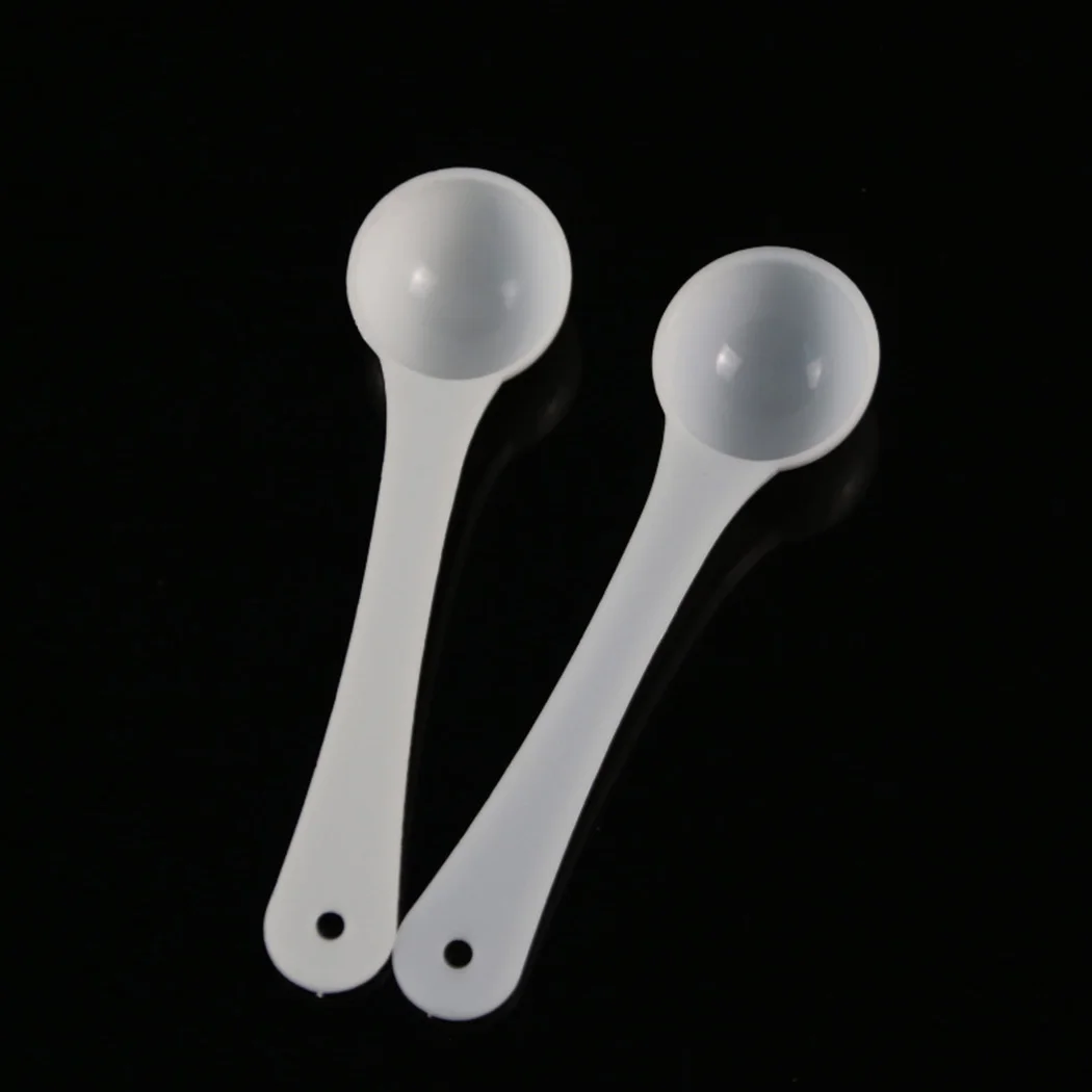 

50pcs 1g White Plastic Measuring Spoon Gram Scoop Food Baking Medicine Powder Measuring Tools Kitchen Supplies