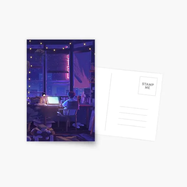 

Открытка «все эти поздние ночи», поздравительная открытка в спальню, фотография, стиль памяти, простота, искусственная Мода, современный ал...