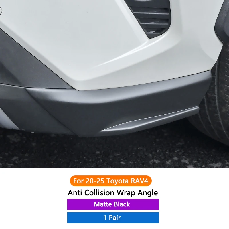 

Защитная наклейка на боковой угол переднего бампера, угловая полоса переднего бампера из АБС-пластика, подходит для Toyota RAV4 2020-2025, внешний аксессуар