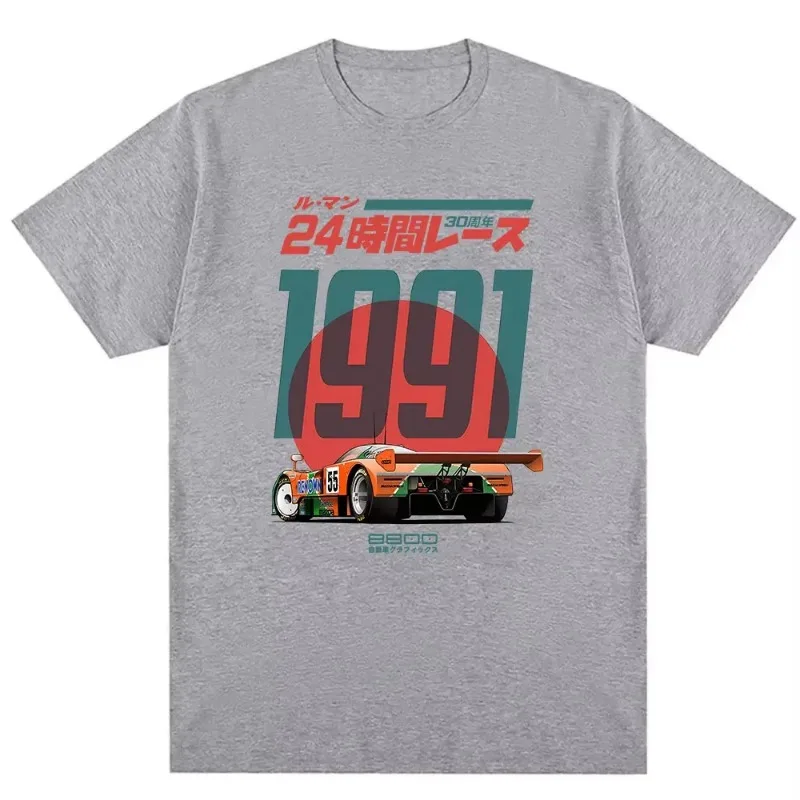 Фото Футболка с графическим принтом Horse 24h Race 1991 JDM Racing, винтажная ретро-футболка с короткими рукавами, летняя уличная одежда, универсальная футболка для автоспорта, топы в стиле хип-хоп №3