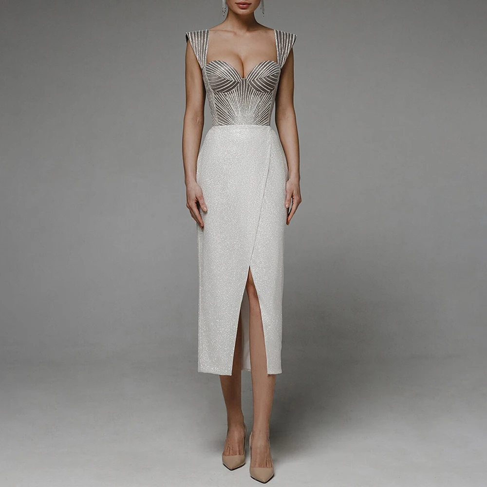 

Женское вечернее платье на бретелях-спагетти вечерние без рукавов, с открытой спиной и высокой талией