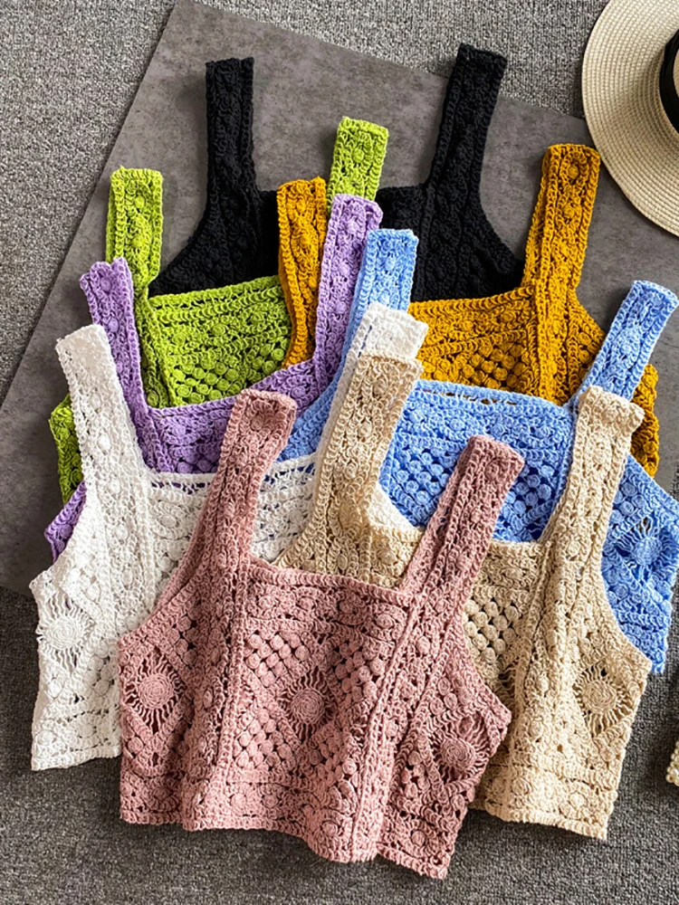 

Heiar женские 2022 летние топы с вырезами, вязаные топы с вышивкой, топы с открытыми плечами, милые женские топы