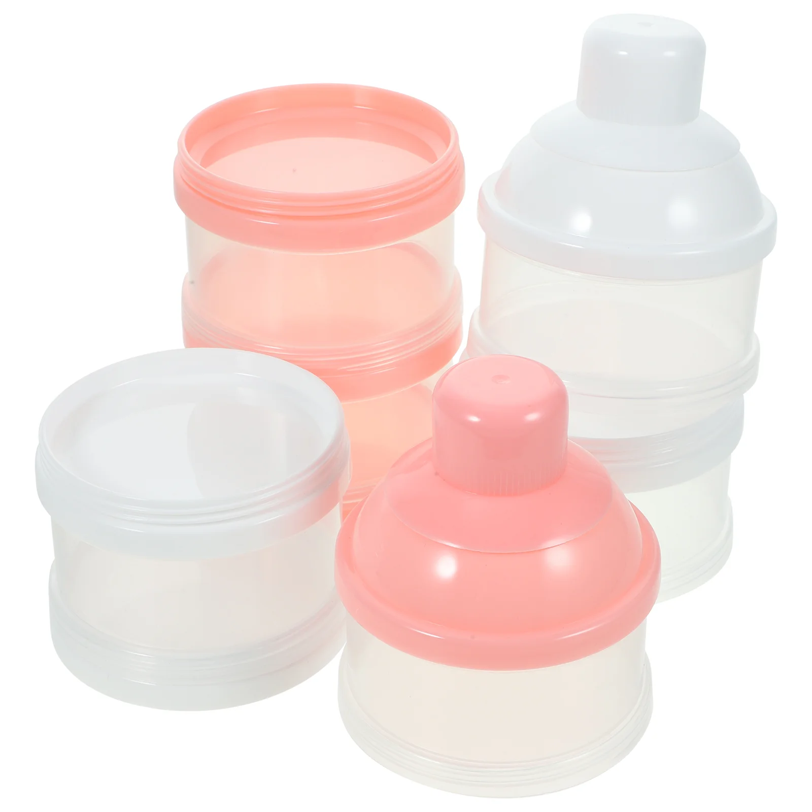 

2 Pcs Milk Powder Box Food Supplement Baby Formula Dispenser 3-layer Snack Containers Travel Toddler Biberones Dispensador