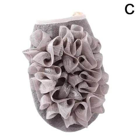 2 в 1, мочалка для чистки тела, мягкая щетка для дома, отеля, ванной комнаты, шарик для душа, скруббер для спины, набор отшелушивающих полотенец для кожи, банные перчатки