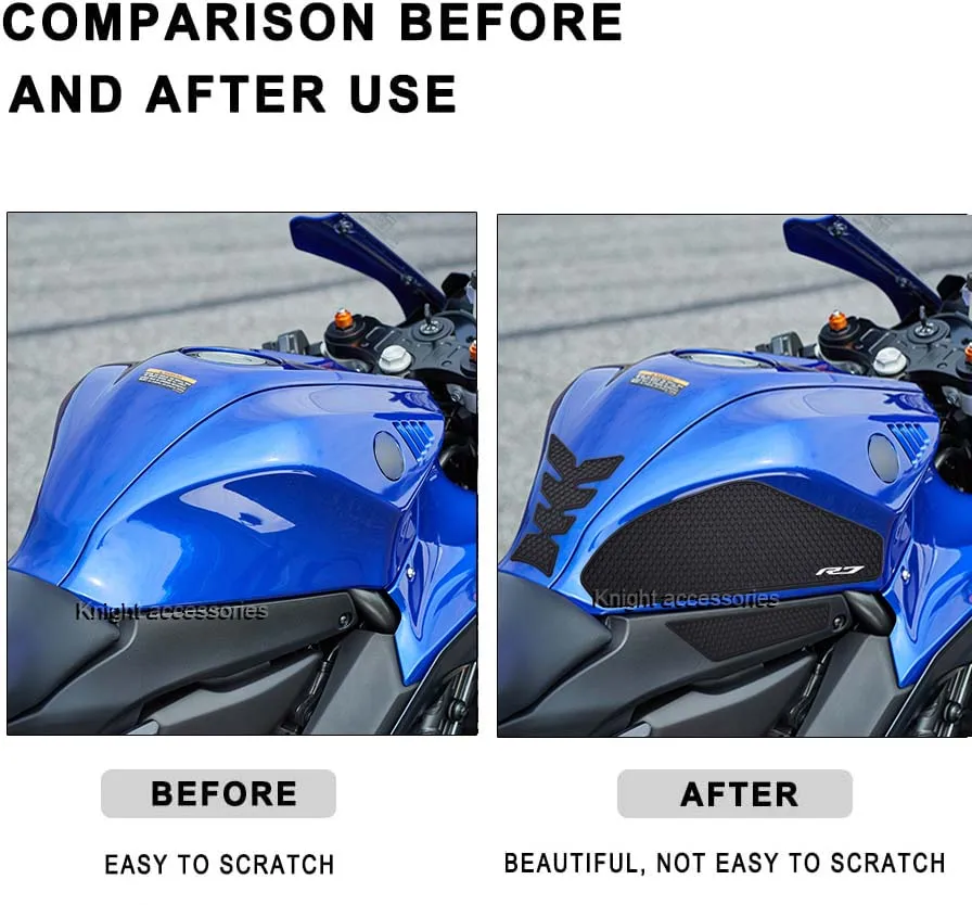 Фото Мотоцикл для R7 YZF R7 YZFR7 2021-2025 Боковая накладка на топливный бак Накладки на бак Защитные наклейки Наклейка Газовая наколенница Тяговая накладка на бак R7 №3