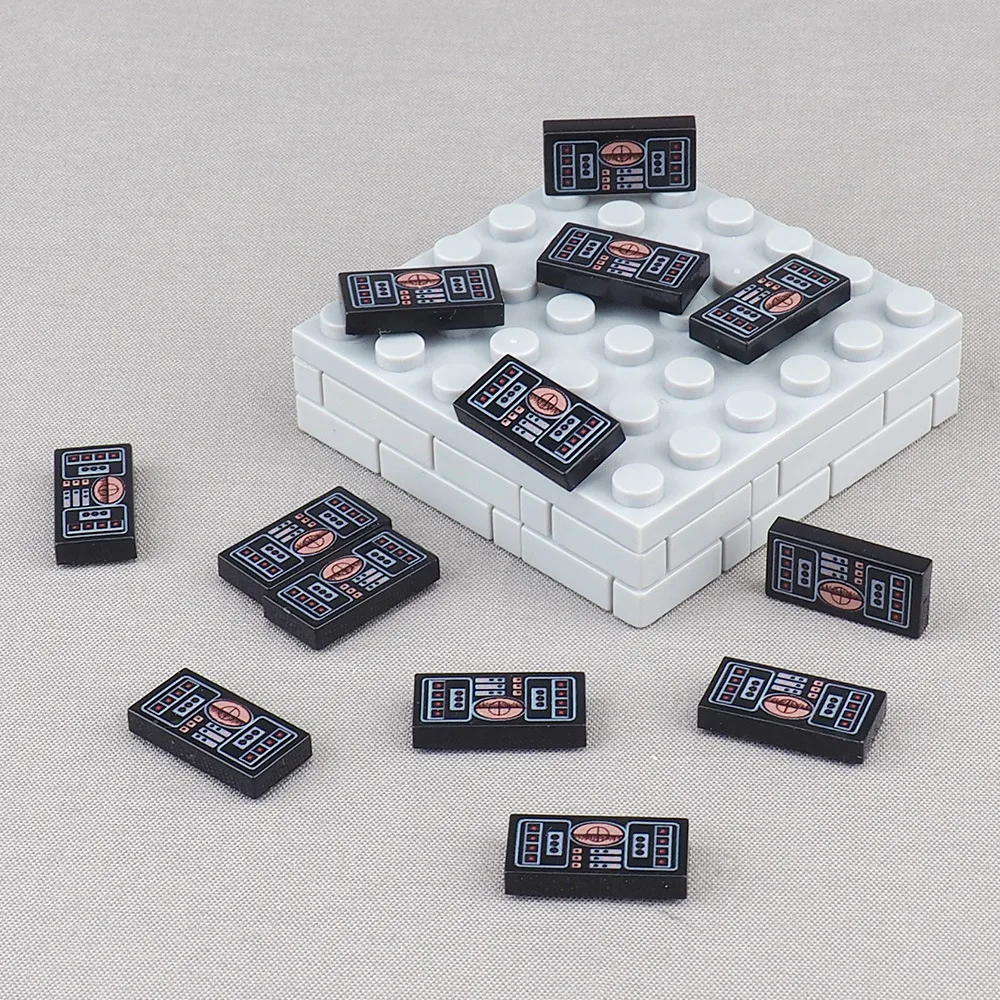 Фото Набор из 10 деталей MOC 3069pb: Печатные блоки для сборки авиационной панели радарного прибора, кирпичики для конструктора, игрушки-подарки №2