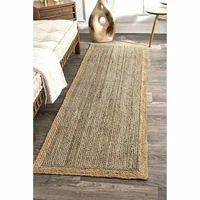 Jute Rug Runner Braided Style Carpet Reversible Rustic Look Handmade Natural Rugs Bed Room Furniture Carpets for Living Room