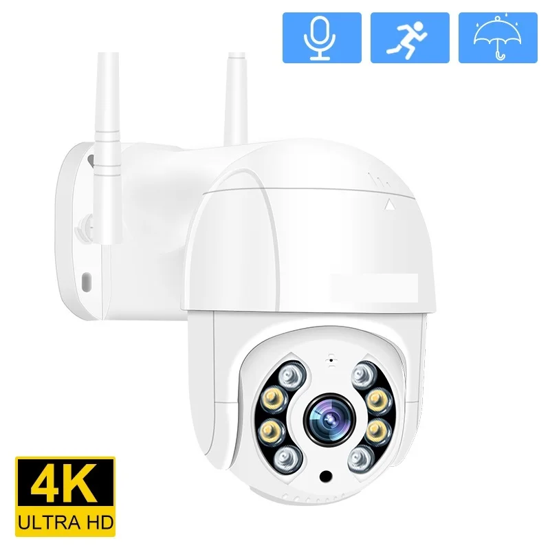 

2022 5MP 8MP 4K Wifi PTZ Camera H.265 Auto Tracking AI Detection Wireless IP Camera Outdoor 2MP 4X Digital Zoom ONVIF Security