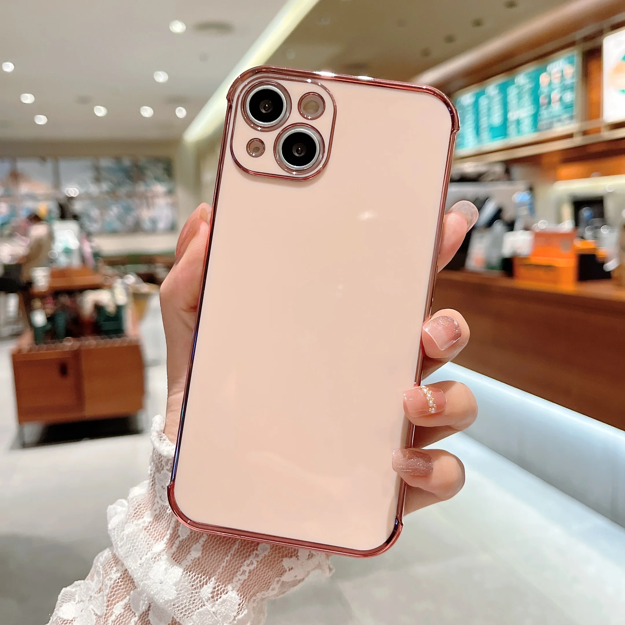 

Чехол для телефона с гальваническим покрытием для iPhone 13 12 11 14 Pro Max X XS XR 7 8 Mini 14Plus
