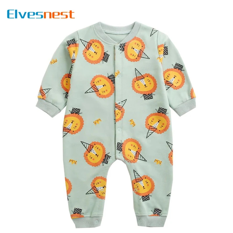 

Cartoon Print Baby Girl Romper Long Sleeves Cotton Newborn Clothes Boys Romper Spring Autumn Infant Clothing 1-3 Years