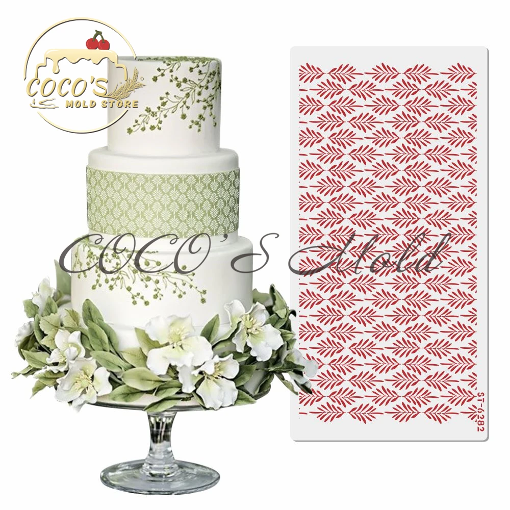 

New Arrival Flower Leaf Design Lace Cake Stencils For Wedding Decoration Cake Border Template Mould Kitchen Supplies Bakeware