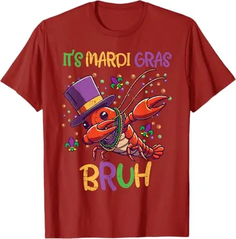 Фото Детская футболка It Mardi Gras Bruh Crayfish Dab Fat Tuesday для мальчиков и девочек, модная футболка с короткими рукавами и графической надписью Sons, новинка, подарок №4