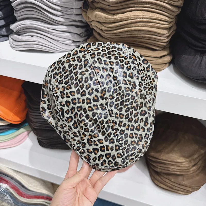 Шляпы Advance из искусственной кожи с леопардовым принтом модный предмет