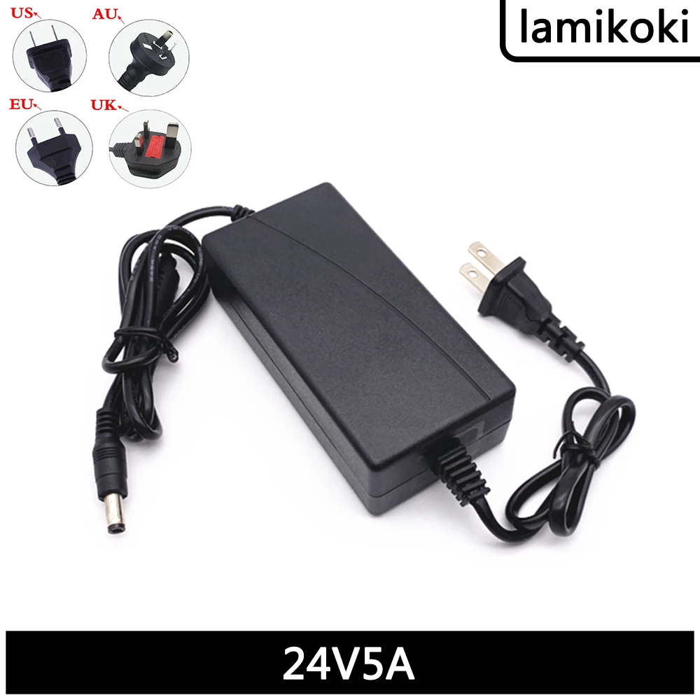 

AC/DC Adapter 24V 5A Power Adapter 5.5*2.5mm New Charger