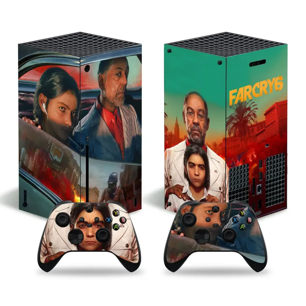 Наклейка на кожу Farcry 6 чехол для консоли Xbox Series X и 2 контроллера виниловая