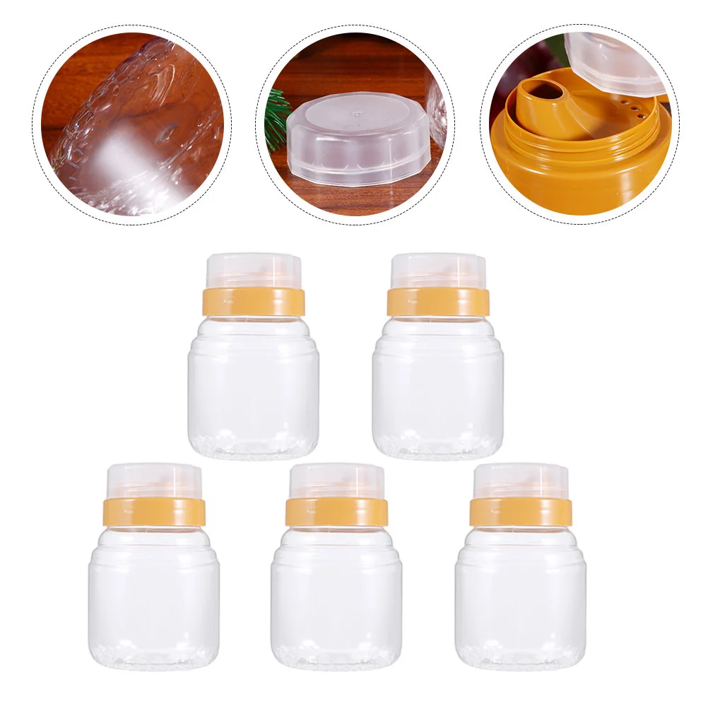 

Honey Bottle Jars Dispenser Jar Pot Container Bottles Plastic Refillable Squeeze Storing Favor Beehive Clear Holder Sauce Syrup